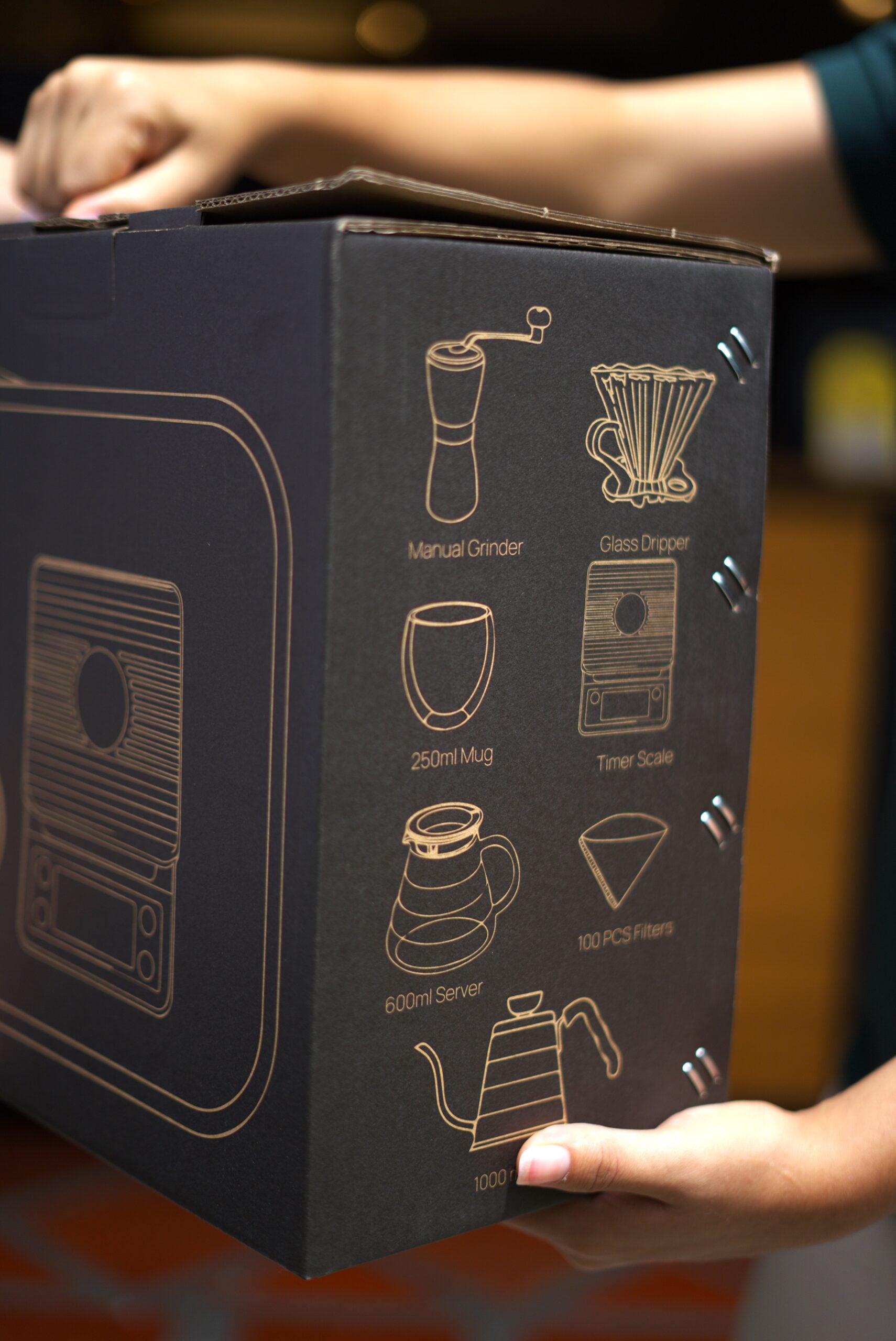 Maleta viajera de café para baristas
