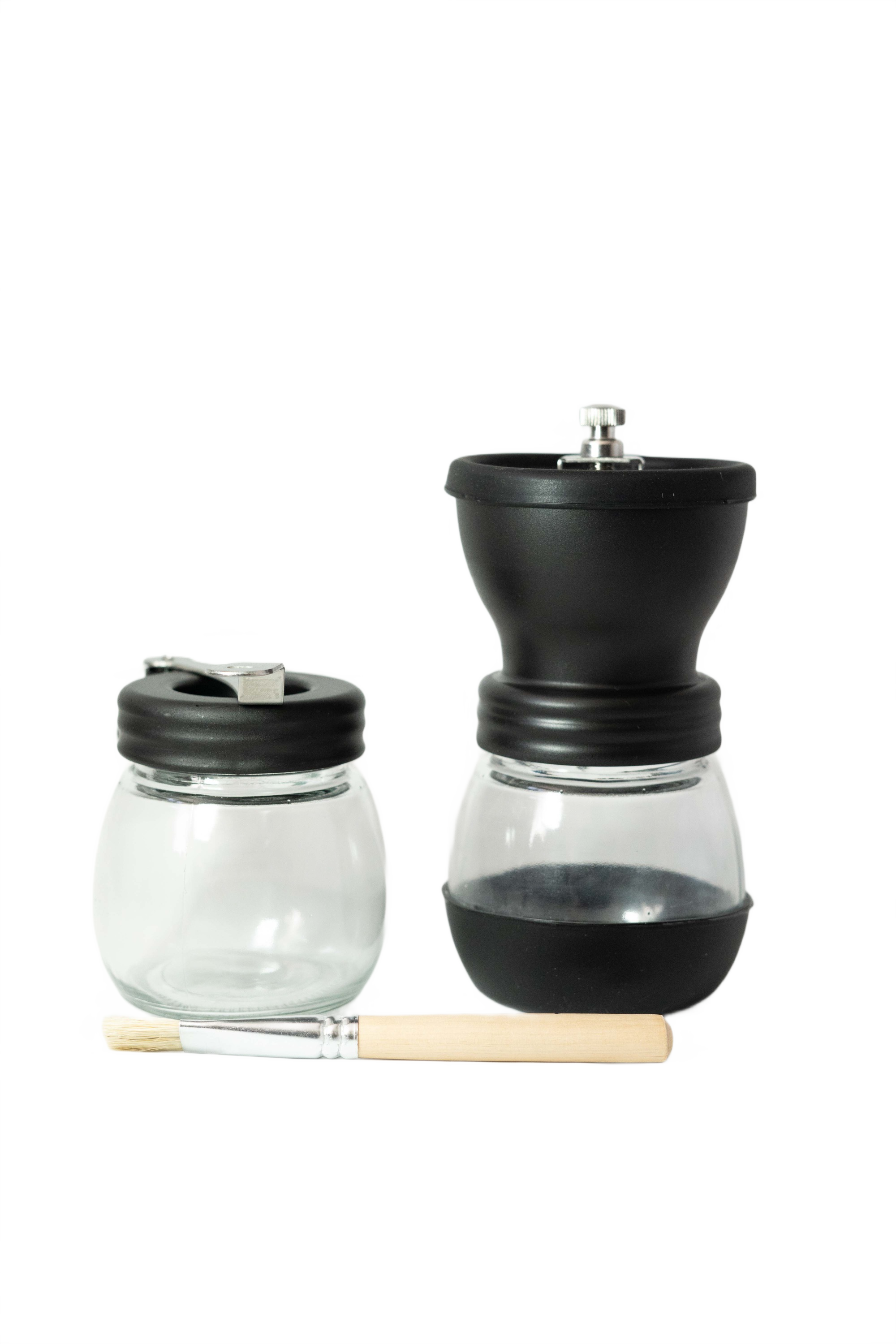Molino Manual doble Vaso de Vidrio
