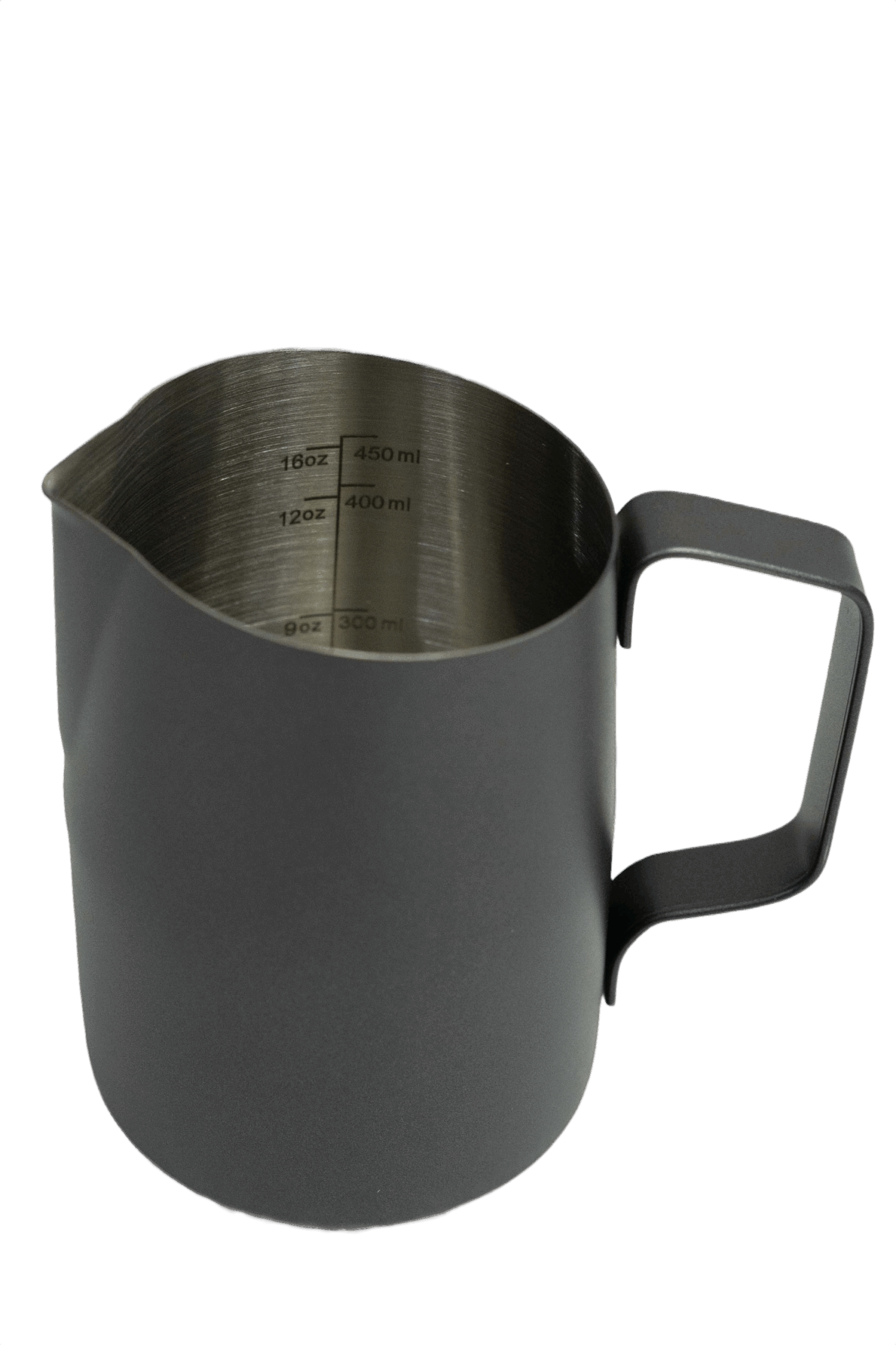 jarra de arte latte negra mate