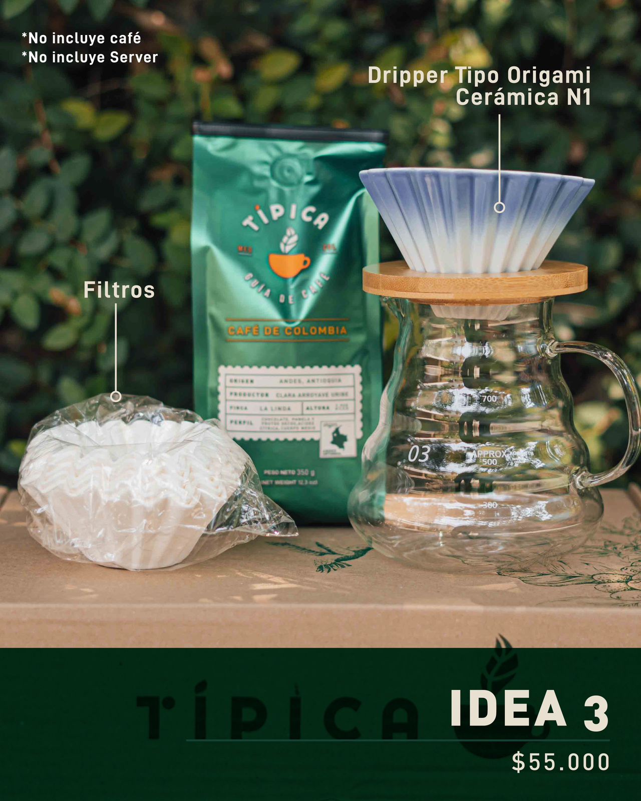 kit origami n1 + server 03 + tradi 350 +filtro canastilla n1