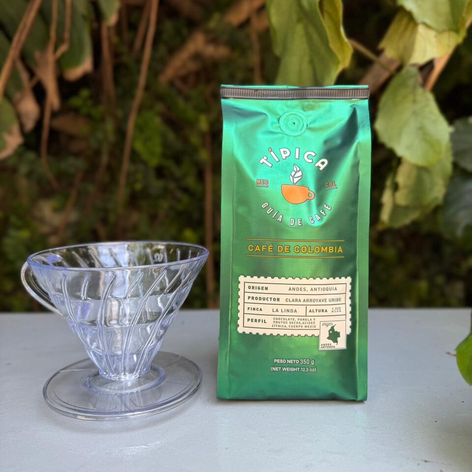 Kit v60 acrílico + café tradicional 350
