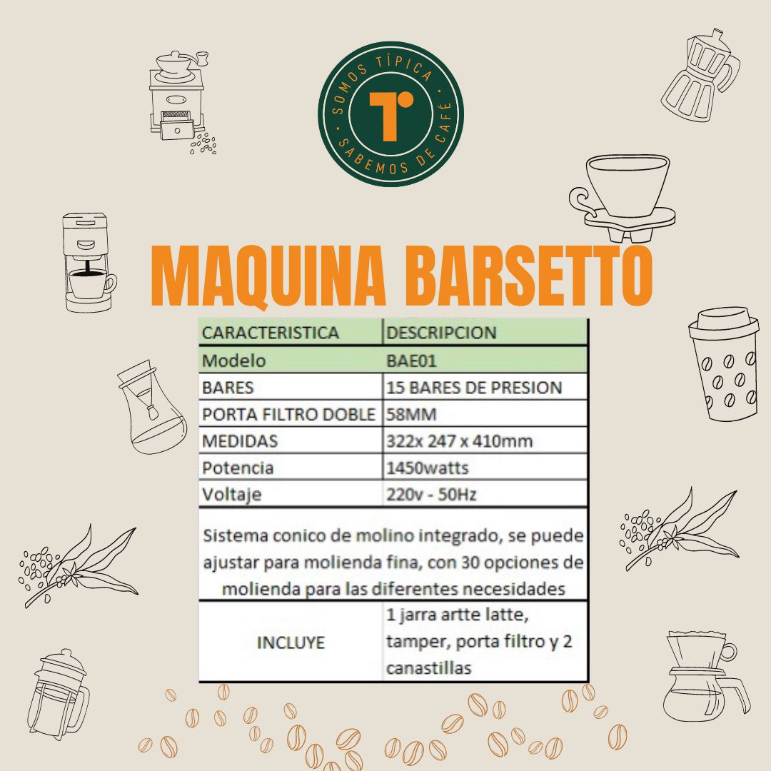 Máquina de Espresso Con Molino - BARSSETO - Image 6
