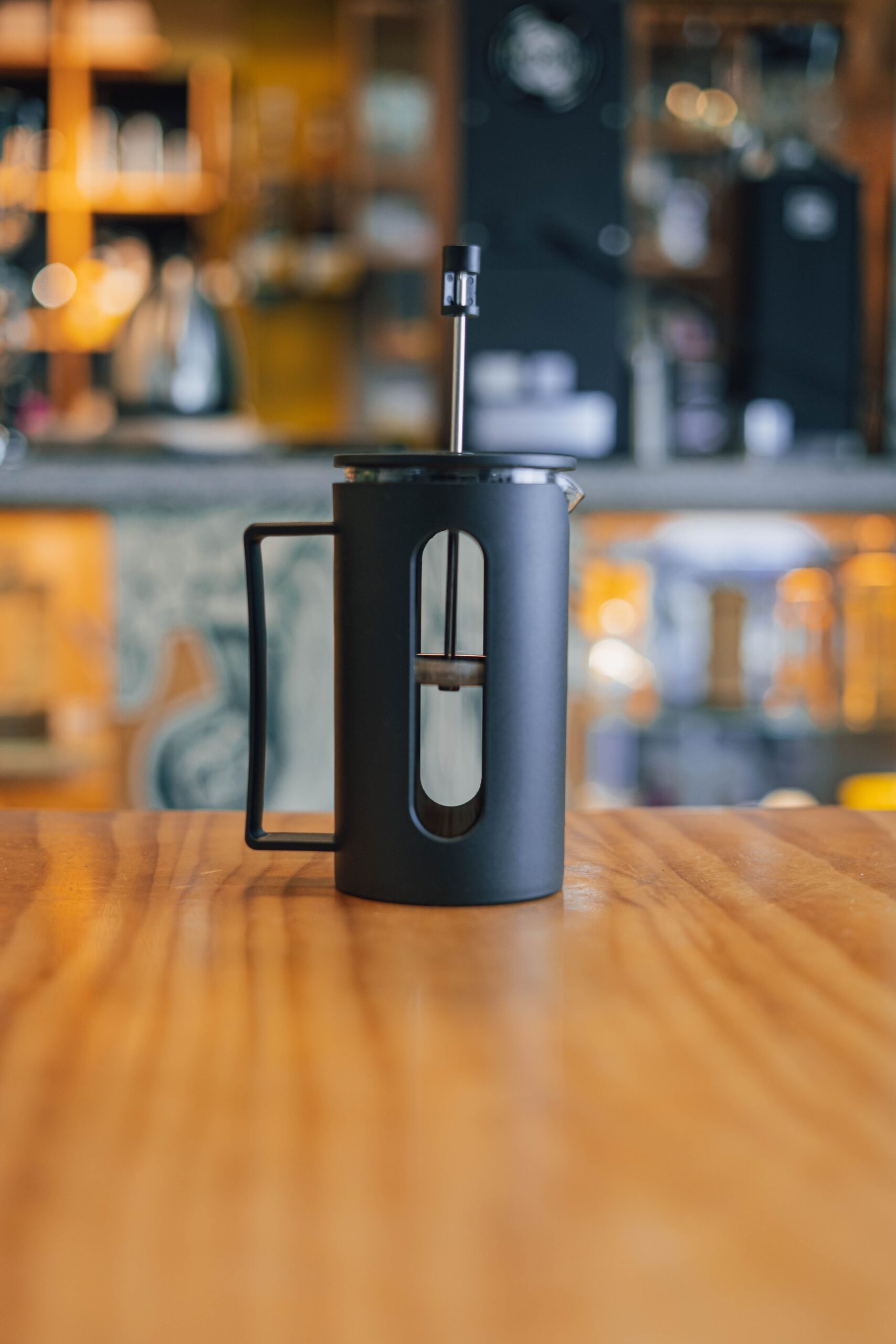 Prensa francesa plástica negra