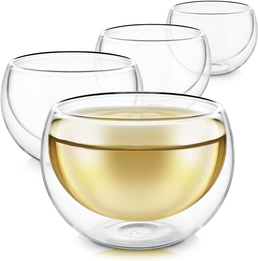 Set 4 vasos de vidrio doble