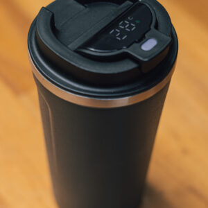 Termo coffee cup con termómetro