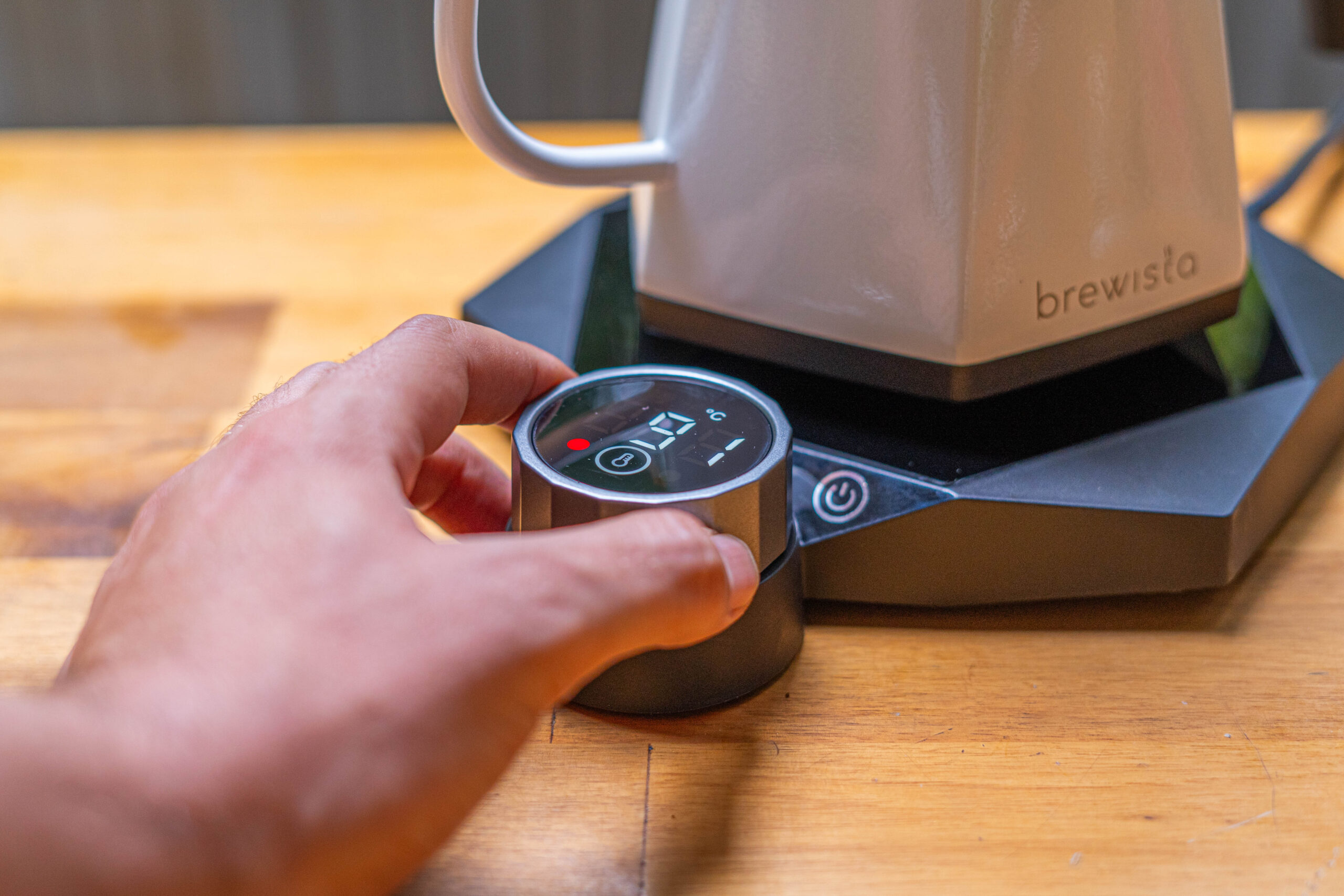 Tetera cuello de ganso brewista con temporizador