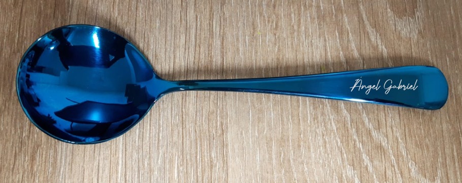 Cuchara Azul con Marcación