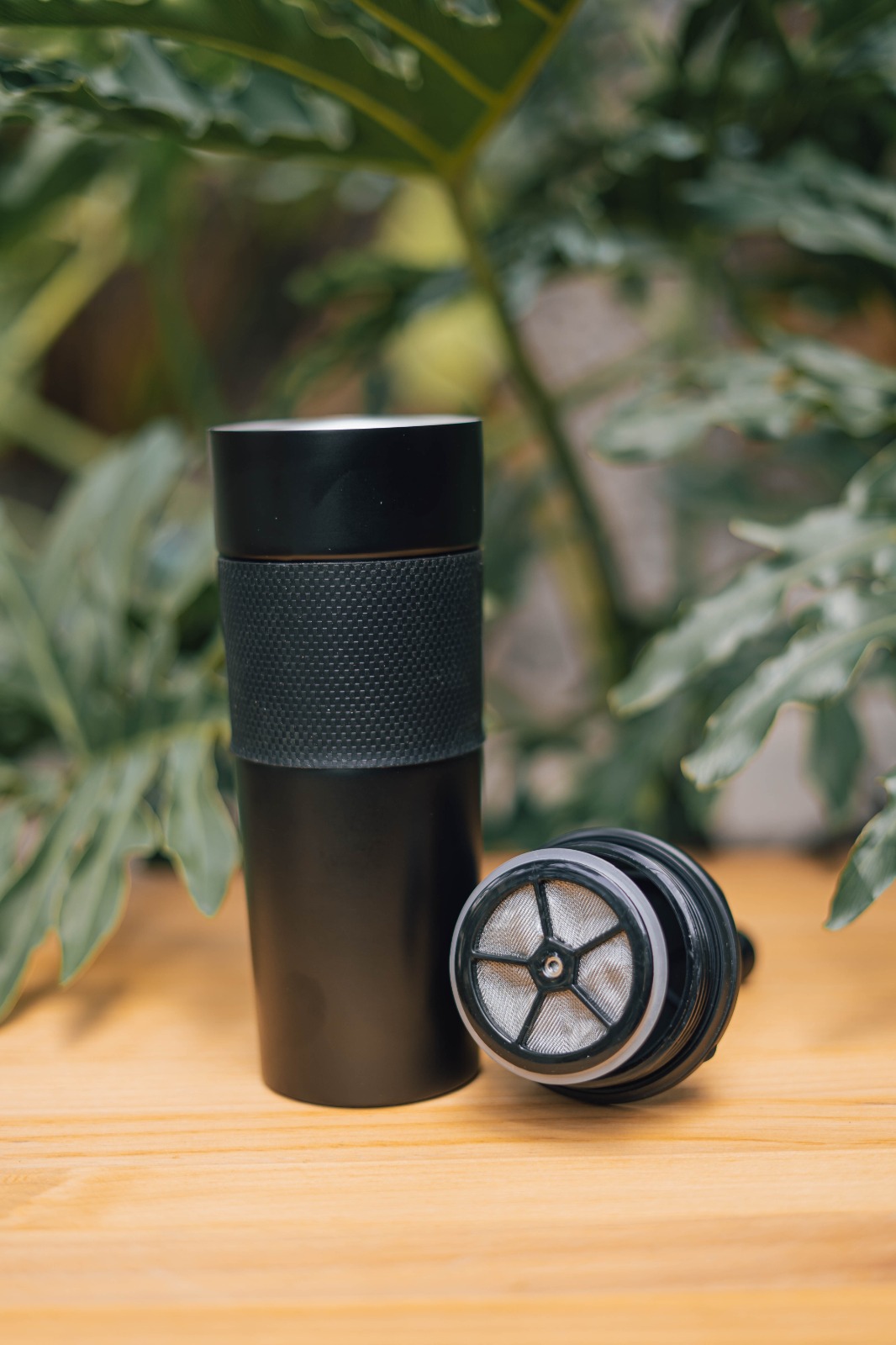 termo prensa 450ml negro