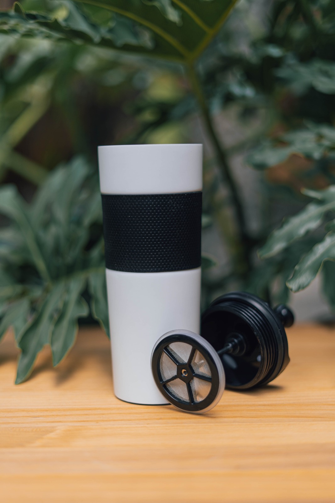 termo prensa 450ml blanco