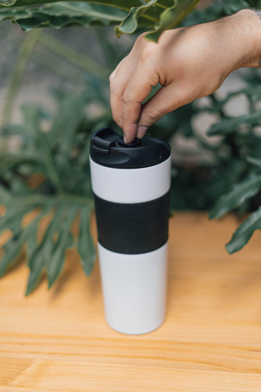 termo prensa 450ml blanco