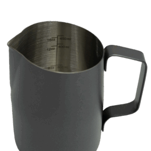 jarra de arte latte negra